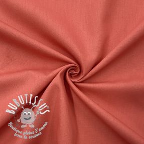 Tissu Popeline de coton dark coral