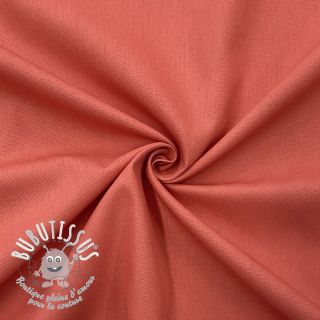 Tissu Popeline de coton dark coral