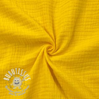 Tissu double gaze/mousseline lemon