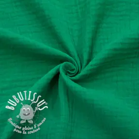 Tissu double gaze/mousseline hunter green