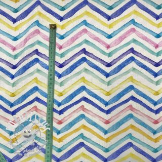 Tissu déco Watercolour happy zigzag digital print