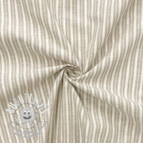 Tissu mélange lin et cotton Lira big stripe beige