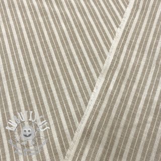 Tissu mélange lin et cotton Lira big stripe beige