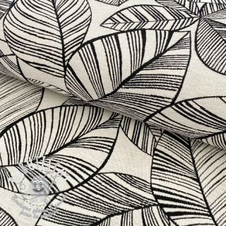 Tissu déco jacquard Malia blanc noir