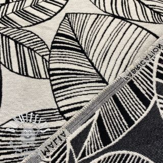 Tissu déco jacquard Malia blanc noir