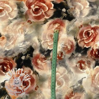 Viscose RADIANCE Watercolor bouquet digital print