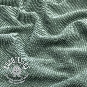 Tissu velours cotelé BUBBLE old green