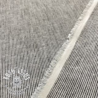 Tissu mélange lin et cotton Lira mini stripe black