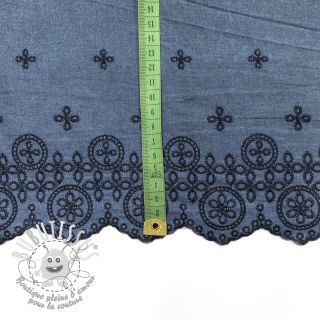 Tissu coton JEANS Ornament embroidery