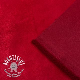 Simili cuir suédine DOUDOU rouge