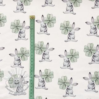 Jersey Bunny four-leaf clover digital print