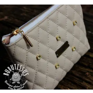 Simili cuir MATELASSE mastic
