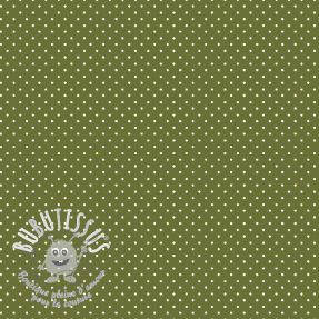 Tissu coton Petit dots green