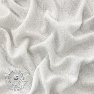 Tissu double gaze/mousseline BAMBOU white