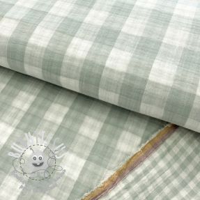 Tissu double gaze/mousseline Double sided CHECKS MINI nile