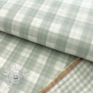 Tissu double gaze/mousseline Double sided CHECKS MINI nile