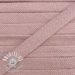 Cordon coton tubulaire plat 13 mm old pink