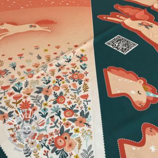 Tissu coton Unicorn PANEL digital print