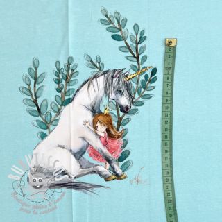 Jersey Princess unicorn light blue PANEL digital print