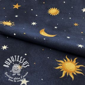 Tissu déco premium GLOW IN THE DARK Starry night