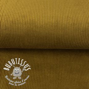 Tissu velours cotelé olive