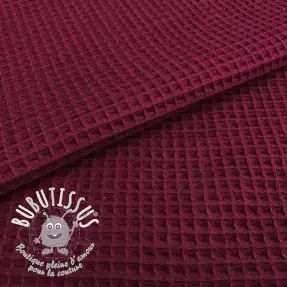 Tissu nid d’abeille berry