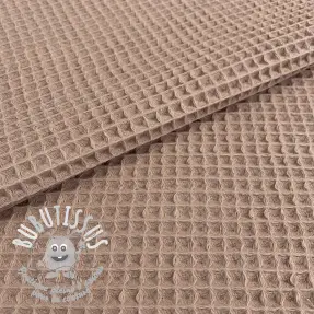 Tissu nid d’abeille camel