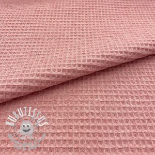 Tissu nid d’abeille rose melange