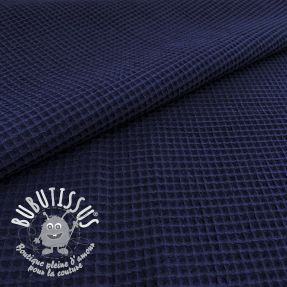 Tissu nid d’abeille navy