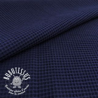 Tissu nid d’abeille navy