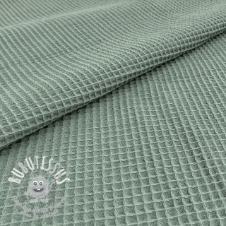 Tissu nid d’abeille dark green