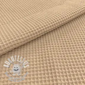 Tissu nid d’abeille light sand