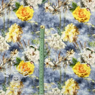 Tissu double gaze/mousseline All in bloom design C digital print