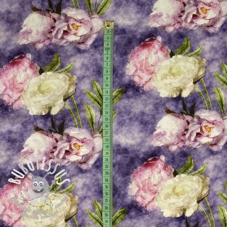 Viscose Artistic flowers design C digital print