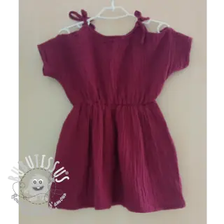 Tissu double gaze/mousseline berry