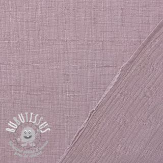 Tissu double gaze/mousseline BAMBOU lilac