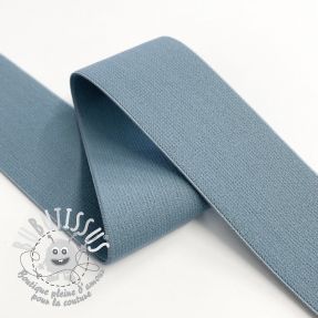 Élastique lisse 4 cm steel blue