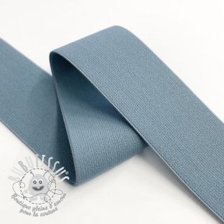 Élastique lisse 4 cm steel blue