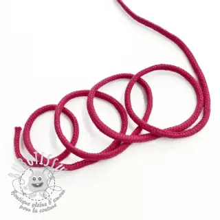 Cordon coton 3 mm fuchsia