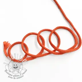 Cordon coton 3 mm orange