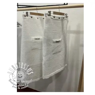 Tissu nid d’abeille white