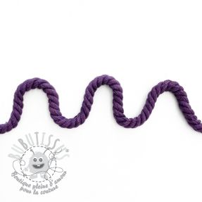 Cordon coton macramé 8 mm purple