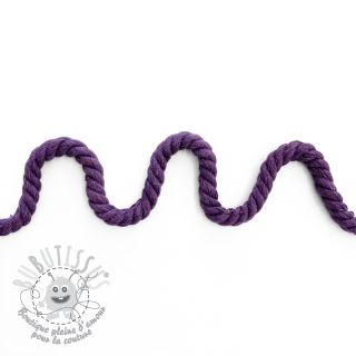 Cordon coton macramé 8 mm purple
