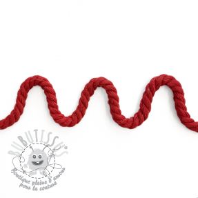 Cordon coton macramé 8 mm red