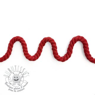 Cordon coton macramé 8 mm red