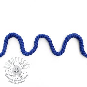 Cordon coton macramé 8 mm cobalt