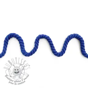 Cordon coton macramé 8 mm cobalt