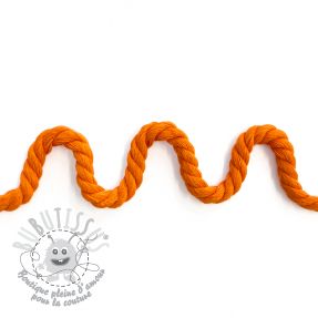 Cordon coton macramé 8 mm orange