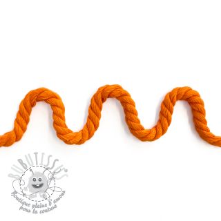 Cordon coton macramé 8 mm orange
