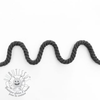 Cordon coton macramé 8 mm dark grey